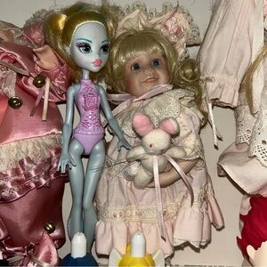 Porcelain Doll w/ Stand